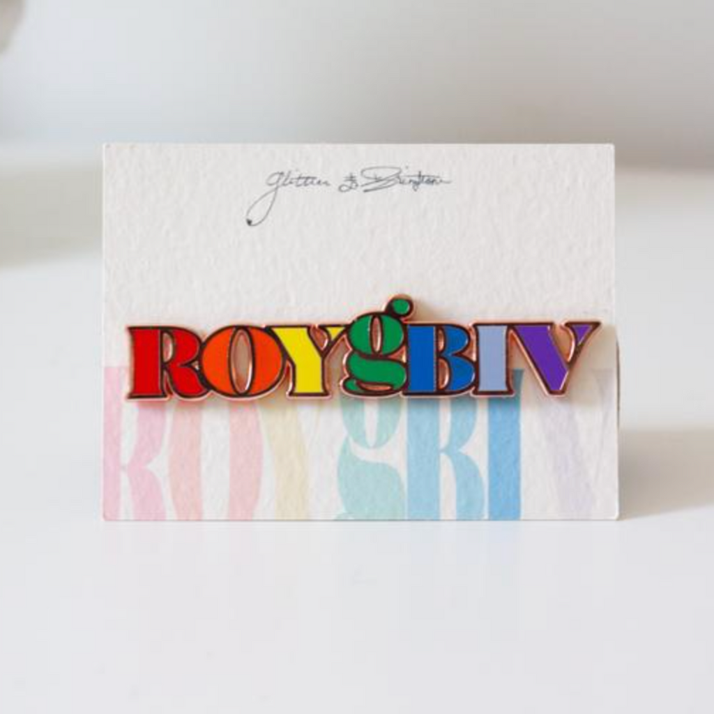 Rainbow Letter Pin