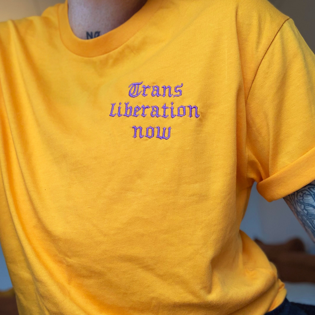 Trans Liberation Now Embroidered Tee
