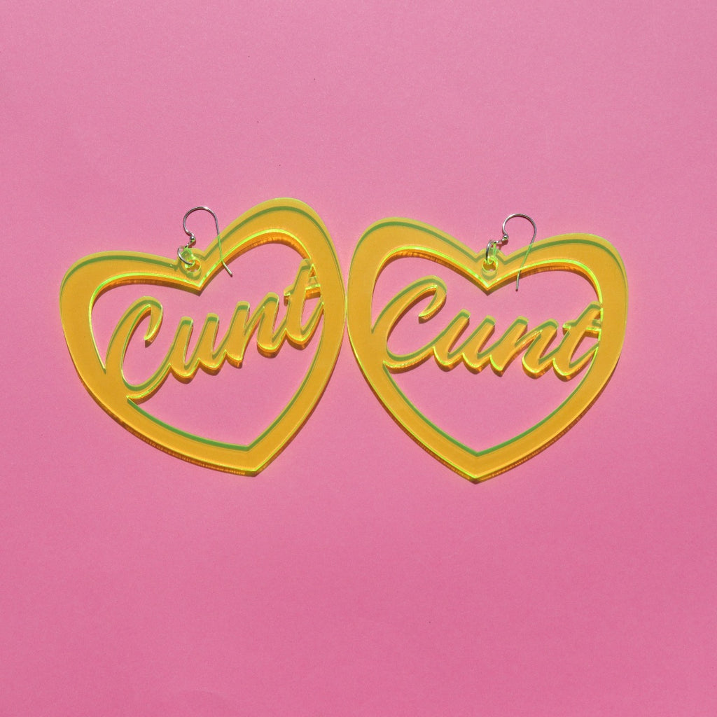 Cunt Heart Earrings