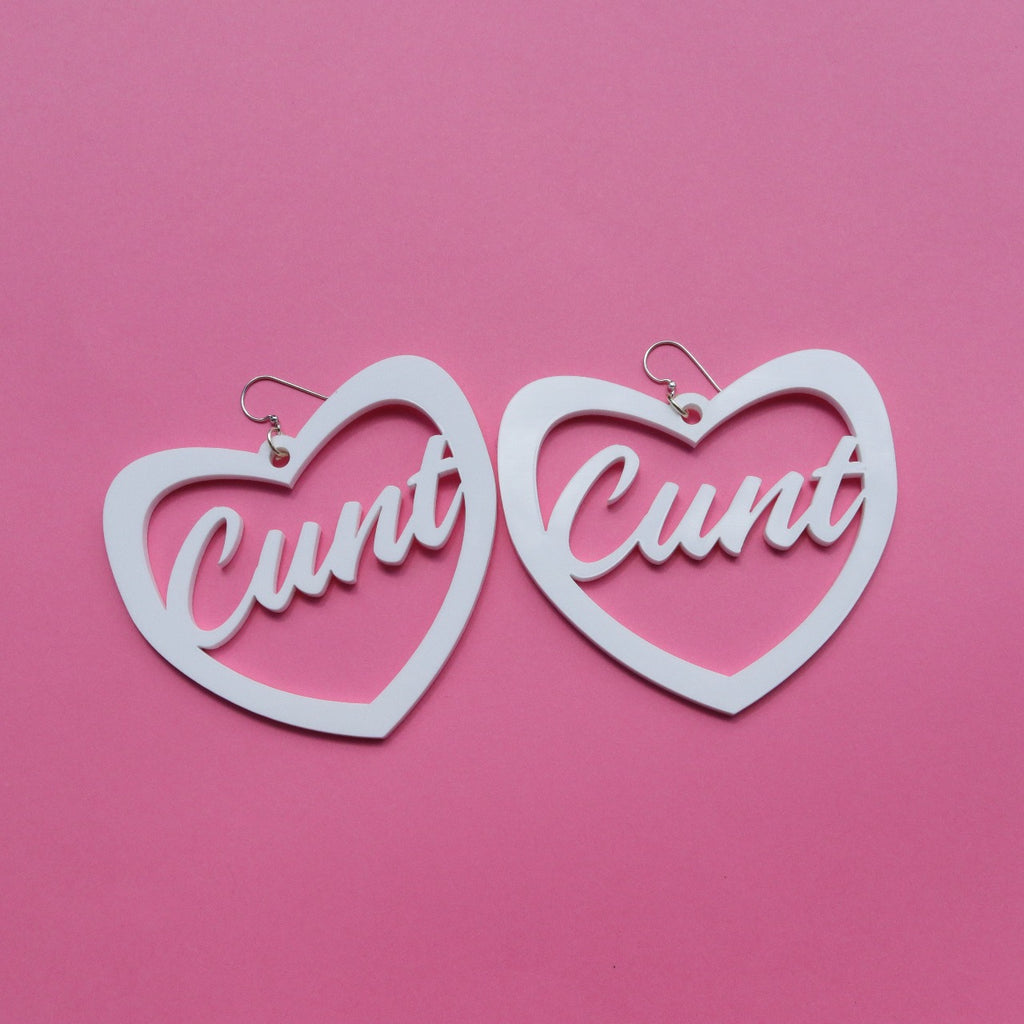 Cunt Heart Earrings