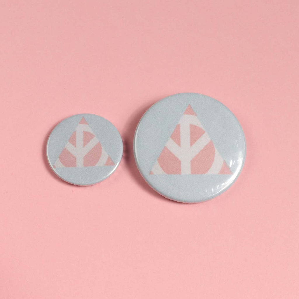 Pink Triangle Peace Badge