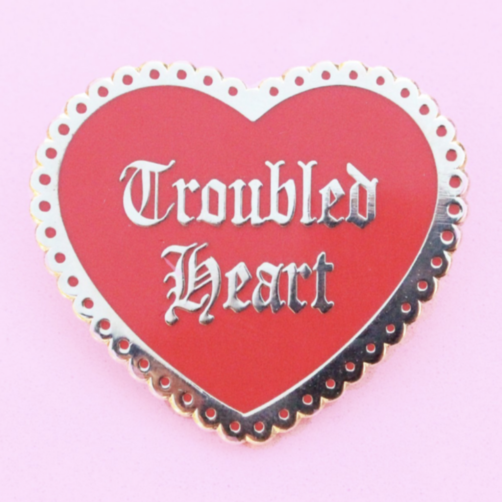 Troubled Heart Pin