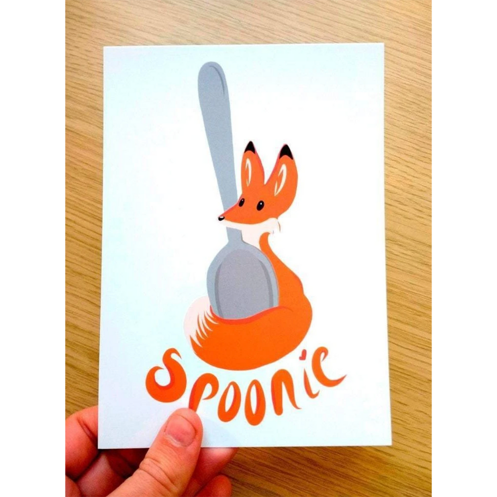 [Product_type] - Spoonie Fox Postcard - agnes-and-edie.myshopify.com