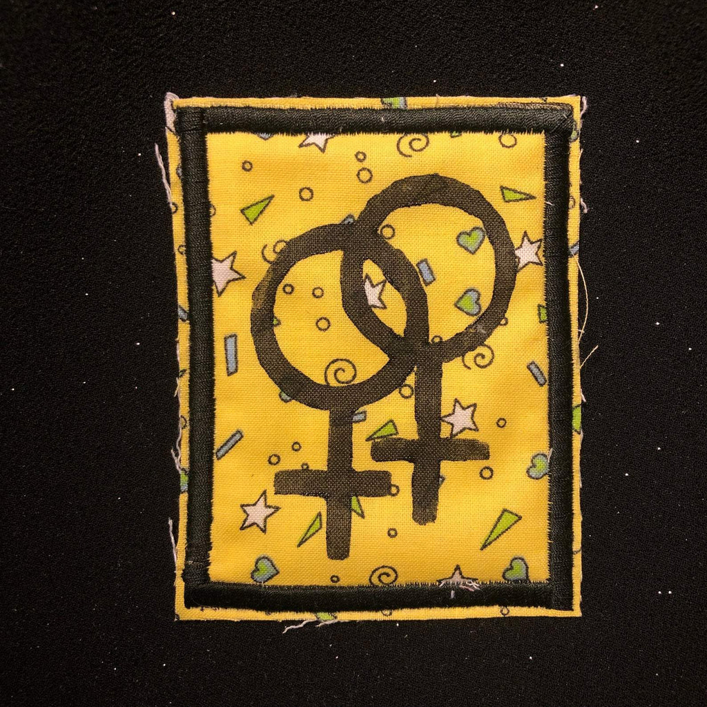 [Product_type] - Lesbian Symbol Handmade Iron-on Patch - agnes-and-edie.myshopify.com